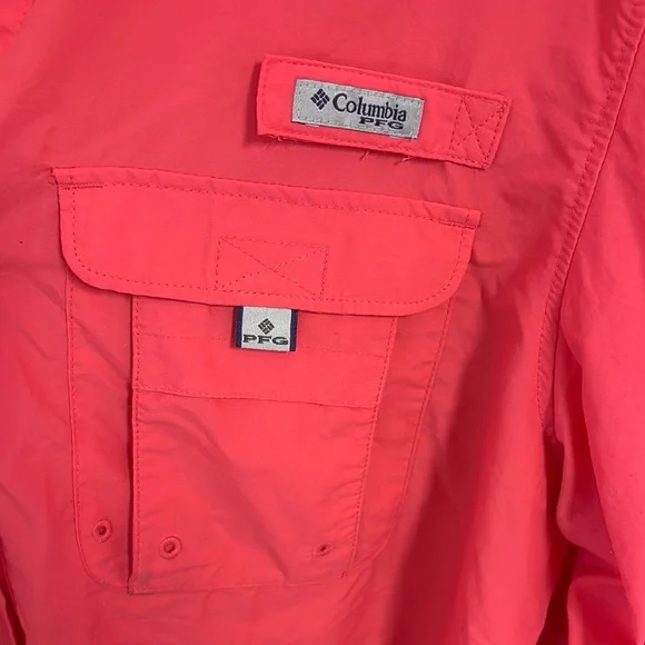 Columbia Coral Button-Up PFG Hiking, Fishing, Camping Shirt Women’s size L - Picture 4 of 12